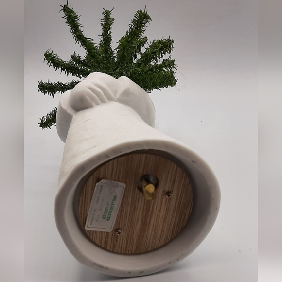 Christmas Department 56 Porcelain Cherub Music Box With Littlest Tree Works - Picture 6 of 7